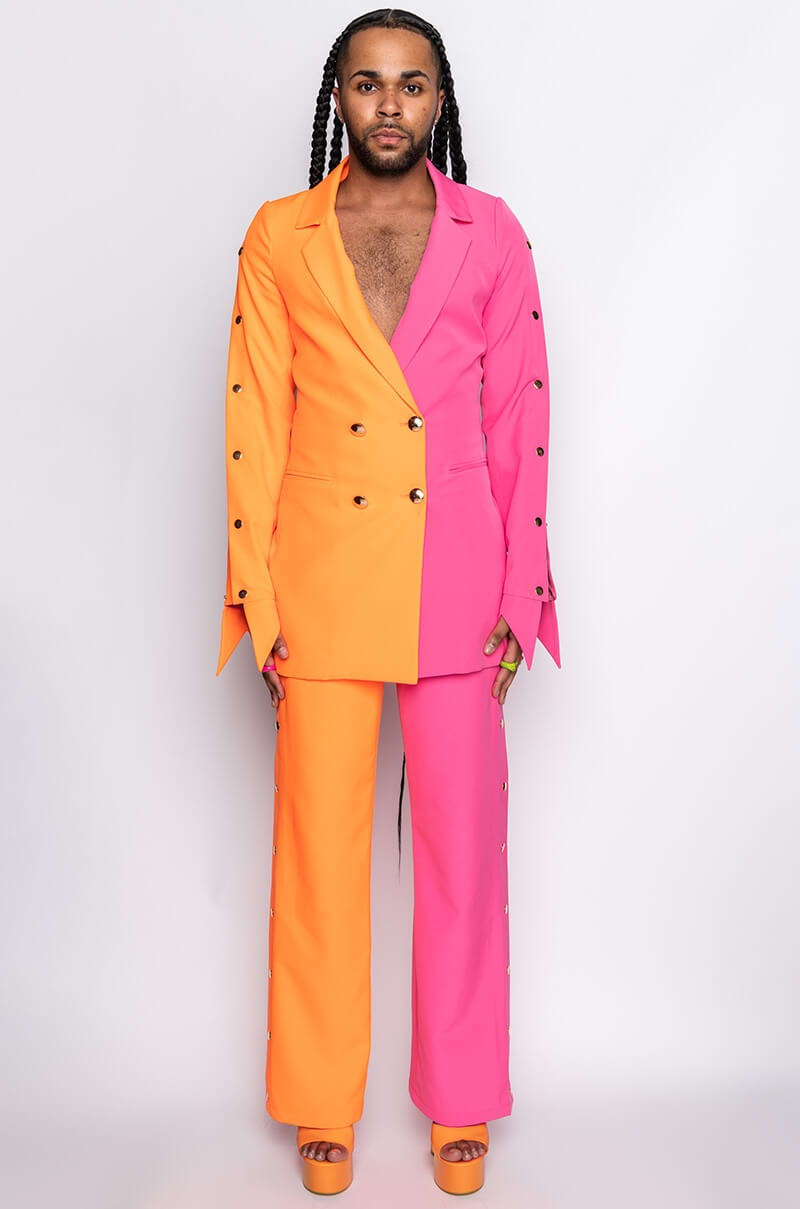 I AM ME KAZJUAN TWO TONE BLAZER DRESS