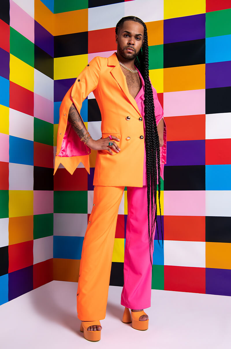 I AM ME KAZJUAN TWO TONE BLAZER DRESS