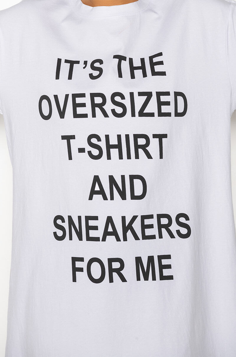 IT'S THE SNEAKERS FOR ME T SHIRT DRESS
