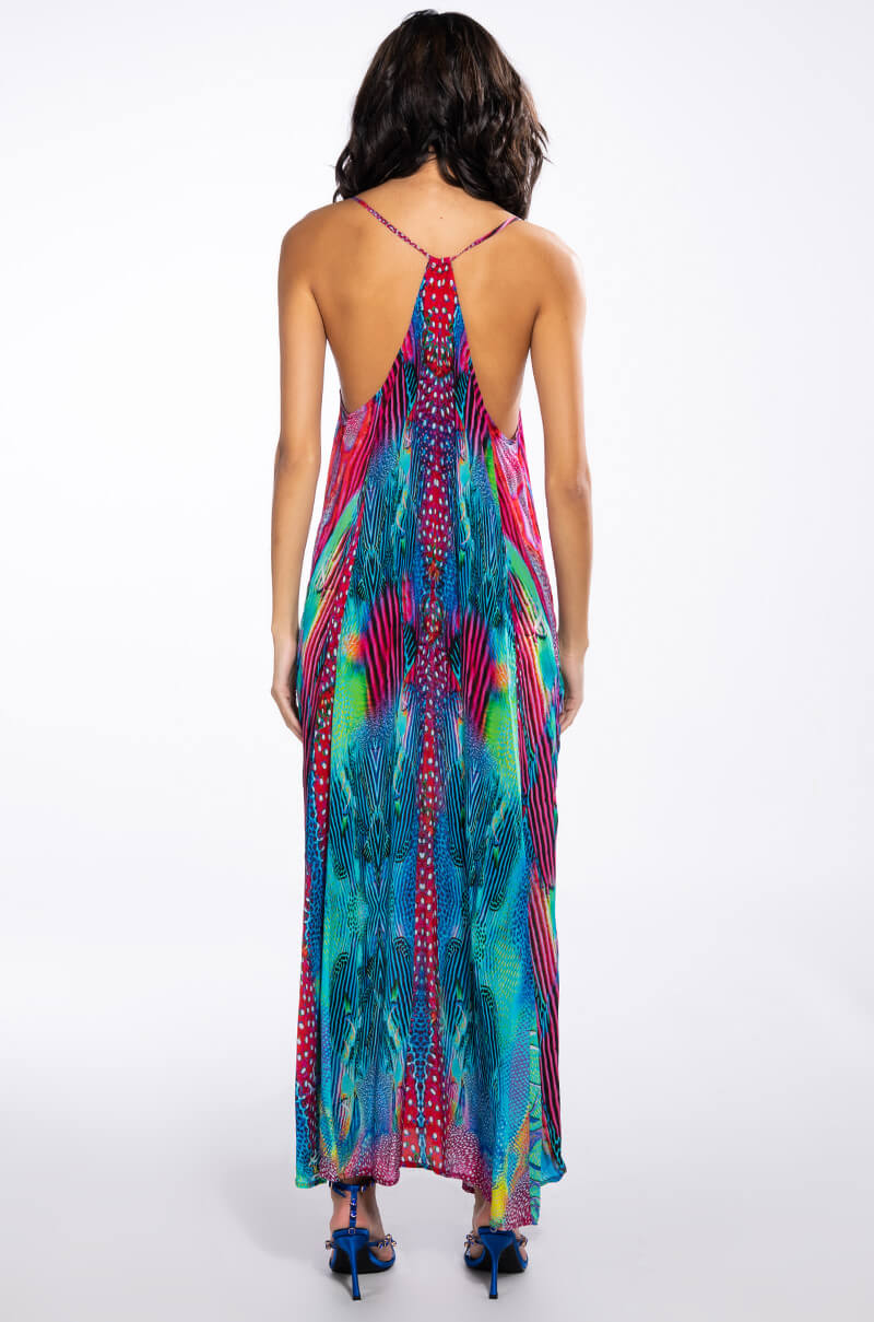 LIVE IT UP HALTER TOP MAXI DRESS