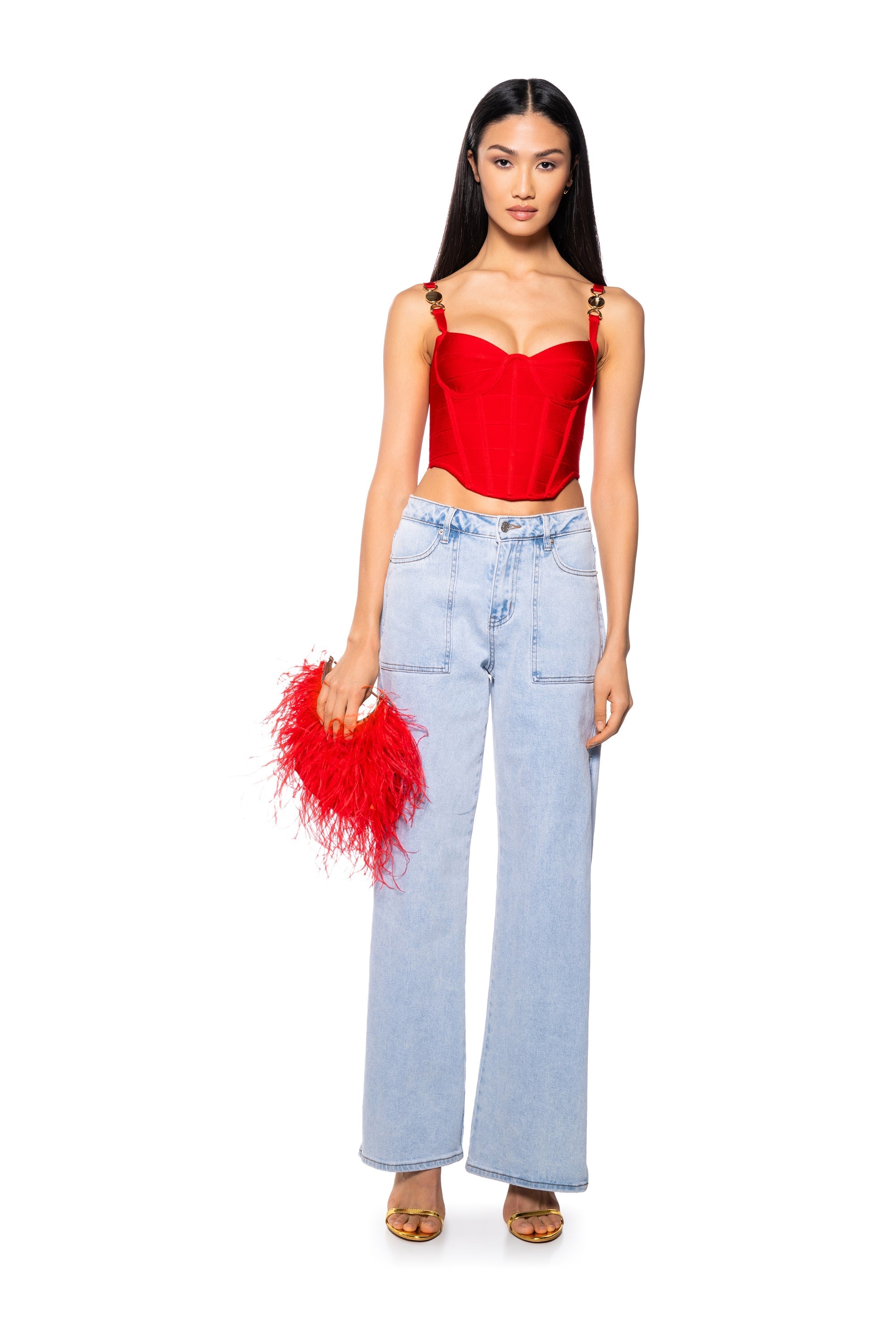 MIAMI MAMI SLEEVELESS KNIT CORSET TOP