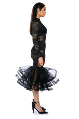 NIGHT OF MY LIFE LACE MAXI DRESS