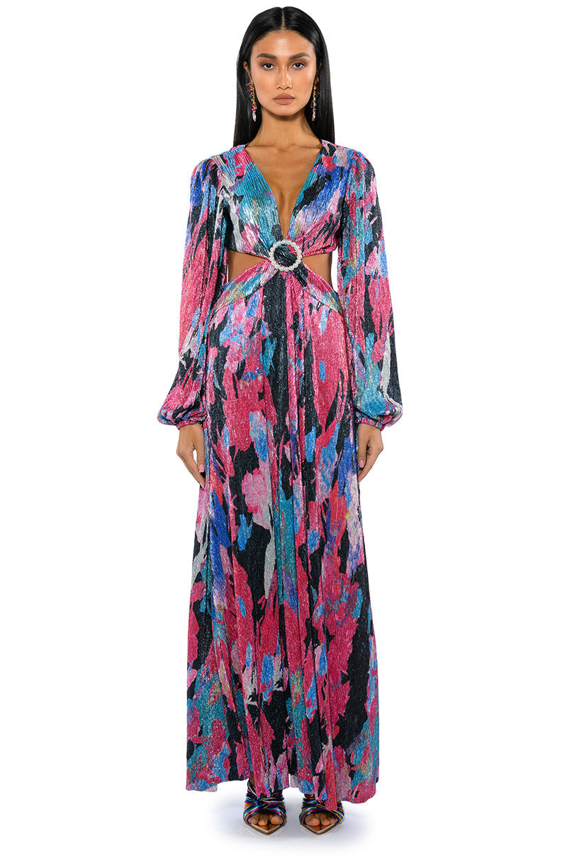 ON MY WAY LONG SLEEVE MAXI DRESS