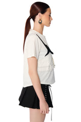 PAPER GANGSTA SHORT SLEEVE WHITE TEE