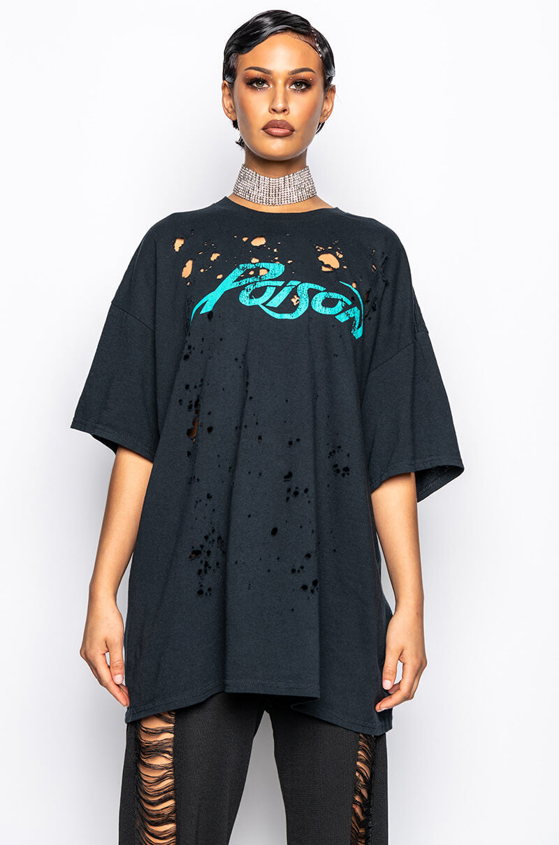 POISON GRAPHIC T SHIRT DRESS