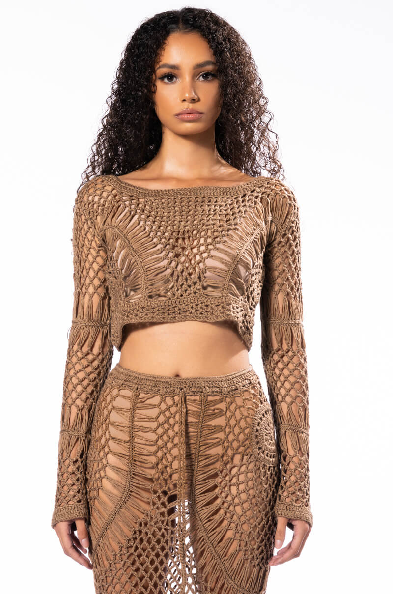 SAND DUNES LONG SLEEVE TOP AND MAXI SKIRT SET