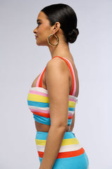 SLOW DOWN MAYBE STRIPE TANK