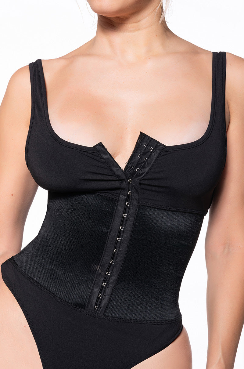 SNATCHED CORSET DETAIL SLEEVELESS BODYSUIT