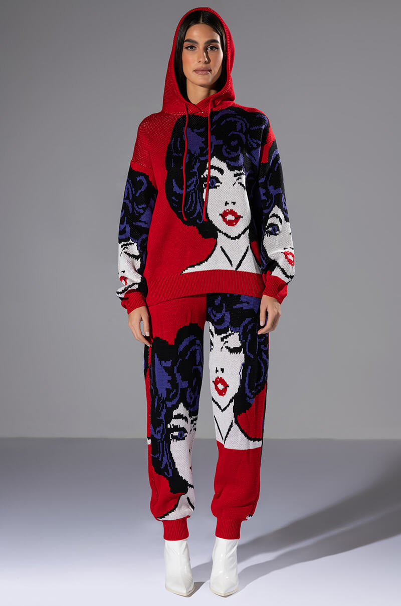 SOUL SEARCHING KNIT HOODIE AND JOGGER SET
