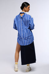 STOP & STARE REVERSIBLE BUTTON DOWN POPLIN SHIRT