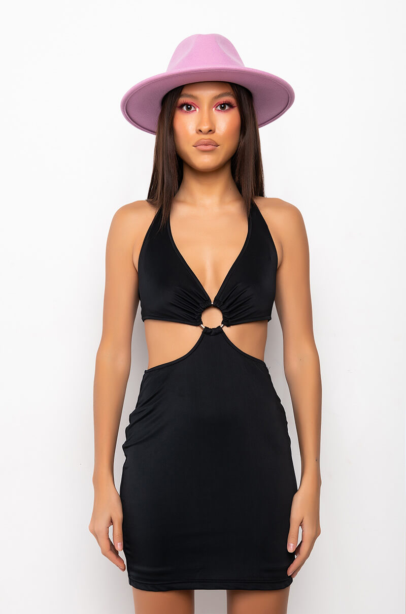 TAKE ME ON VACAY HALTER TOP MINI DRESS
