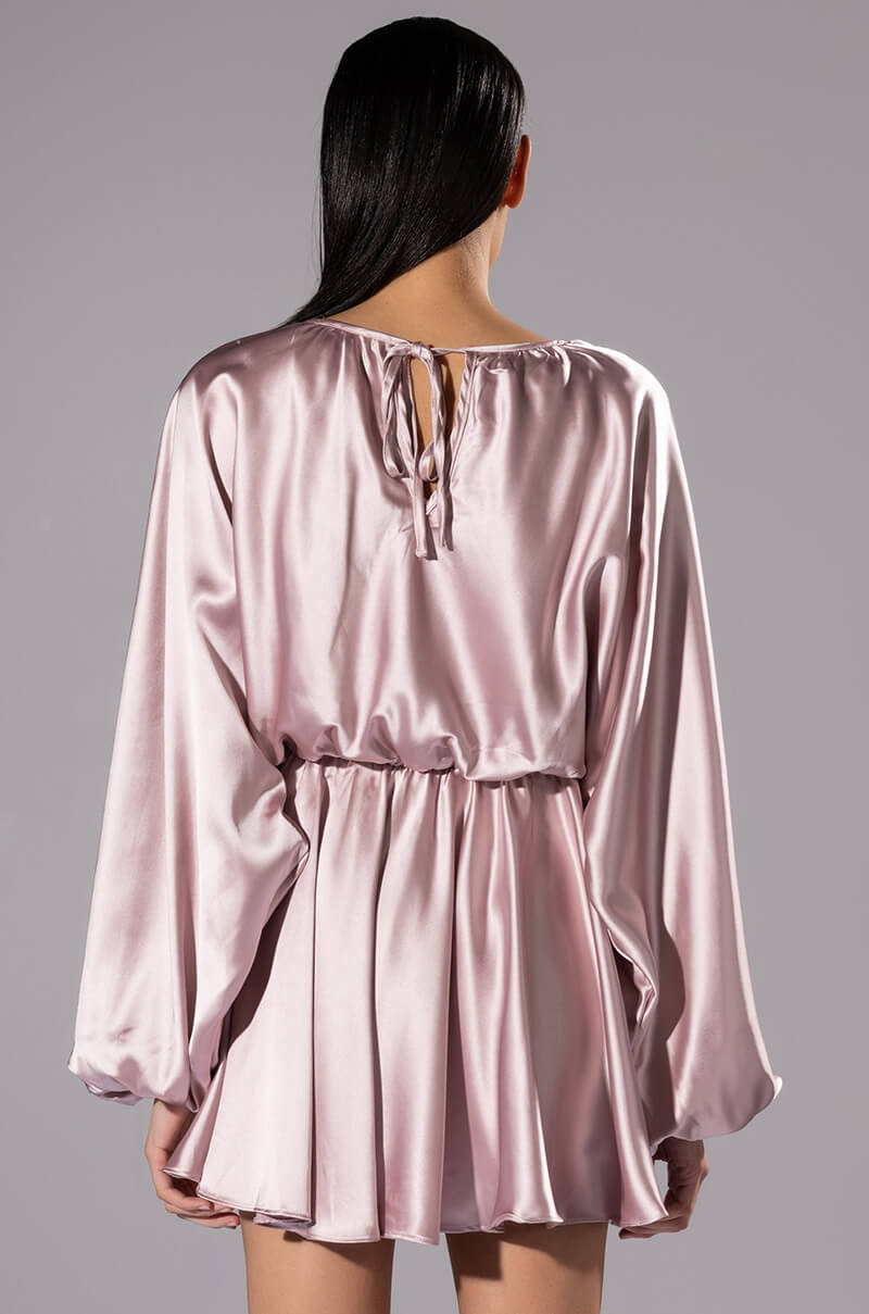 TIME TO DINE LONG SLEEVE MINI DRESS