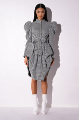 TREAT YOURSELF BELTED MIDI DRESS