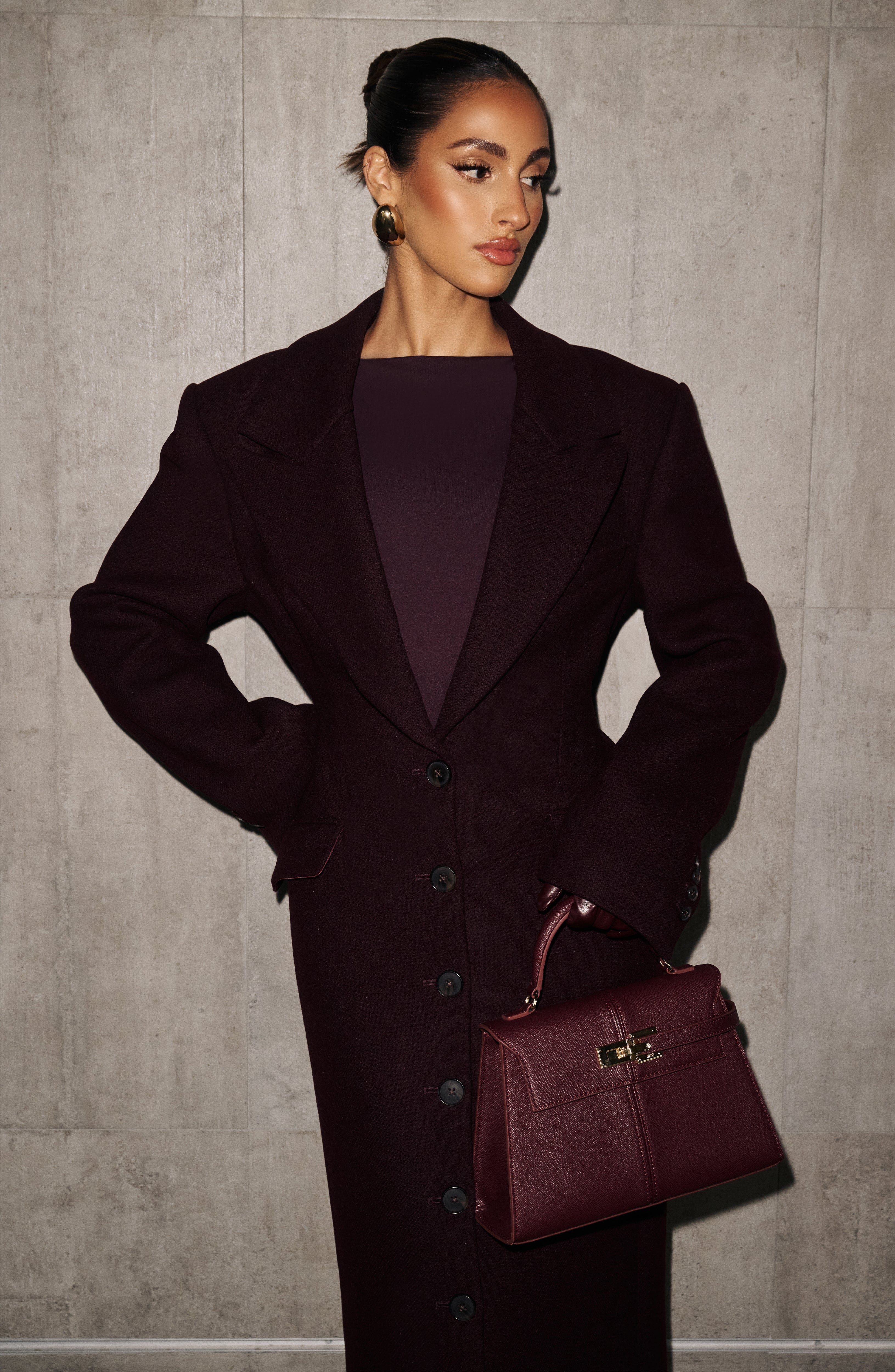 Ursula Coat - Plum Jacket Babyboo Fashion Premium Exclusive Design