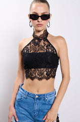 USED TO BE LACE HALTER TOP