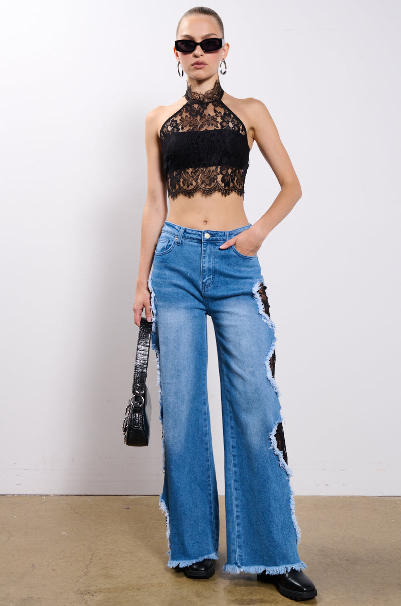 USED TO BE LACE HALTER TOP