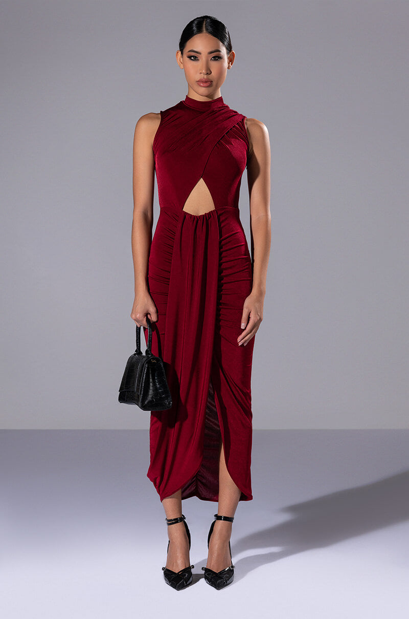 WALK THE WALK SLEEVELESS MIDI DRESS