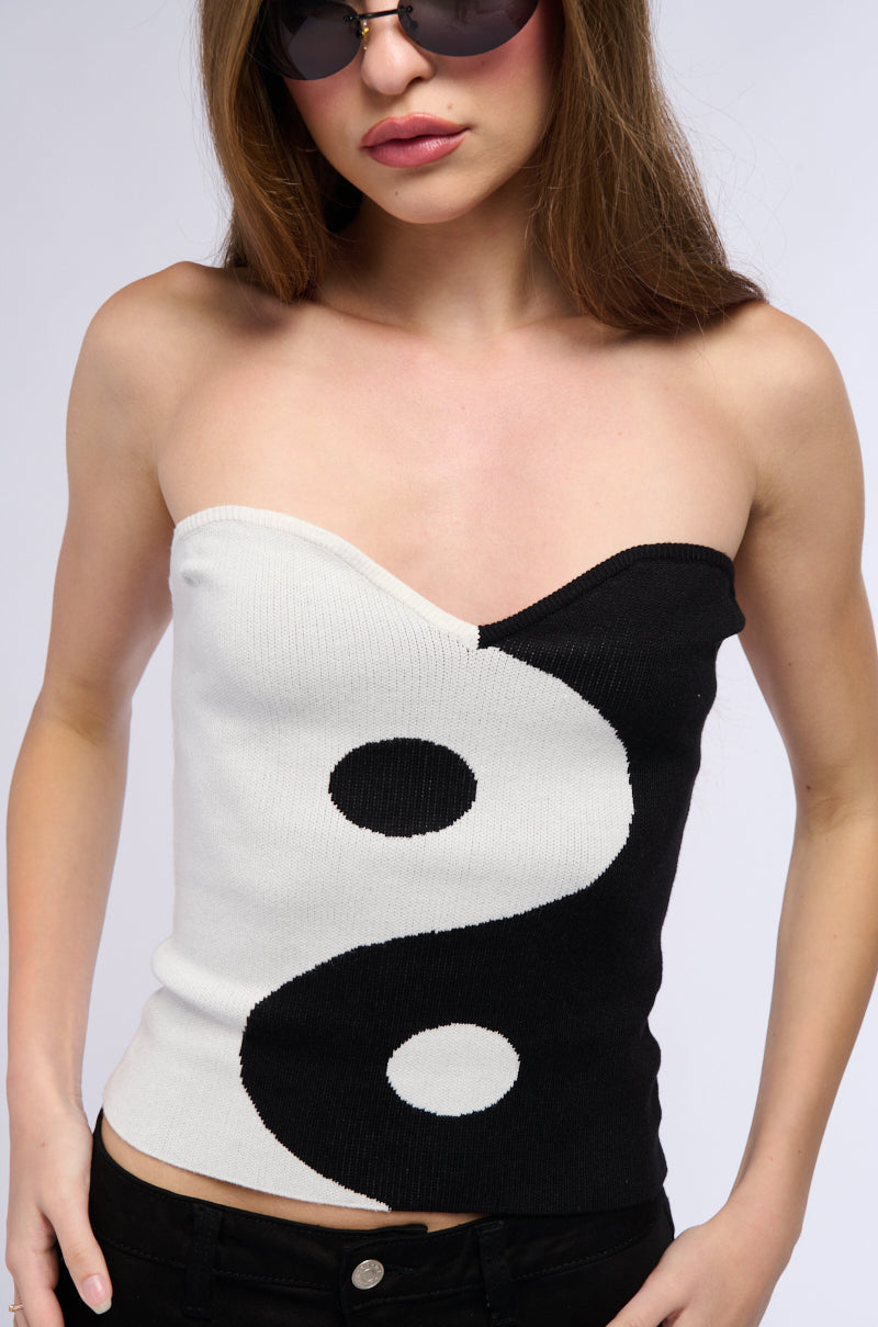 YIN AND YANG TUBE TOP